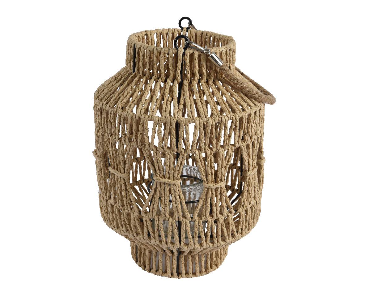 Kaemingk - Linterna bohemia paja natural arena Ø19 H31 cm - KAEMINGK