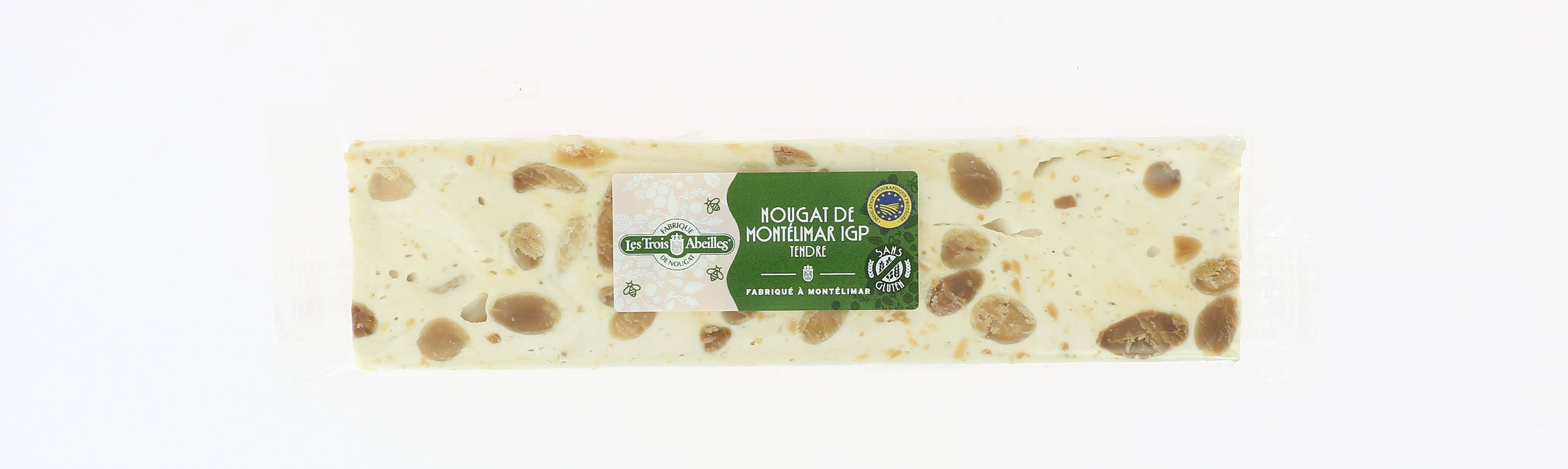 Les Trois Abeilles - Barre de Nougat de Montélimar IGP tendre 50 g - Les Trois Abeilles