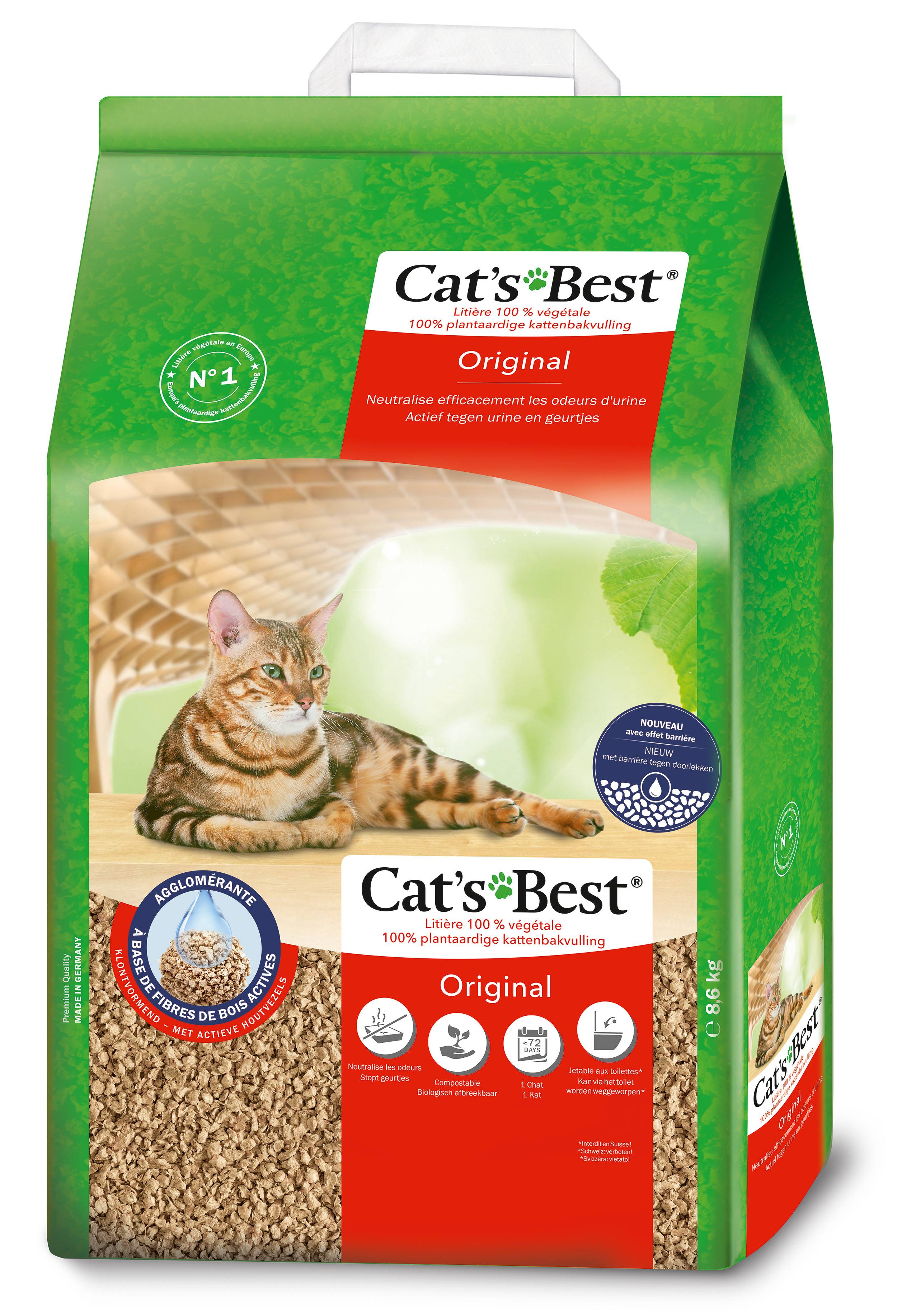 Cat's Best - Litière pour chat Original 20L / 8,6 kg - CAT'S BEST