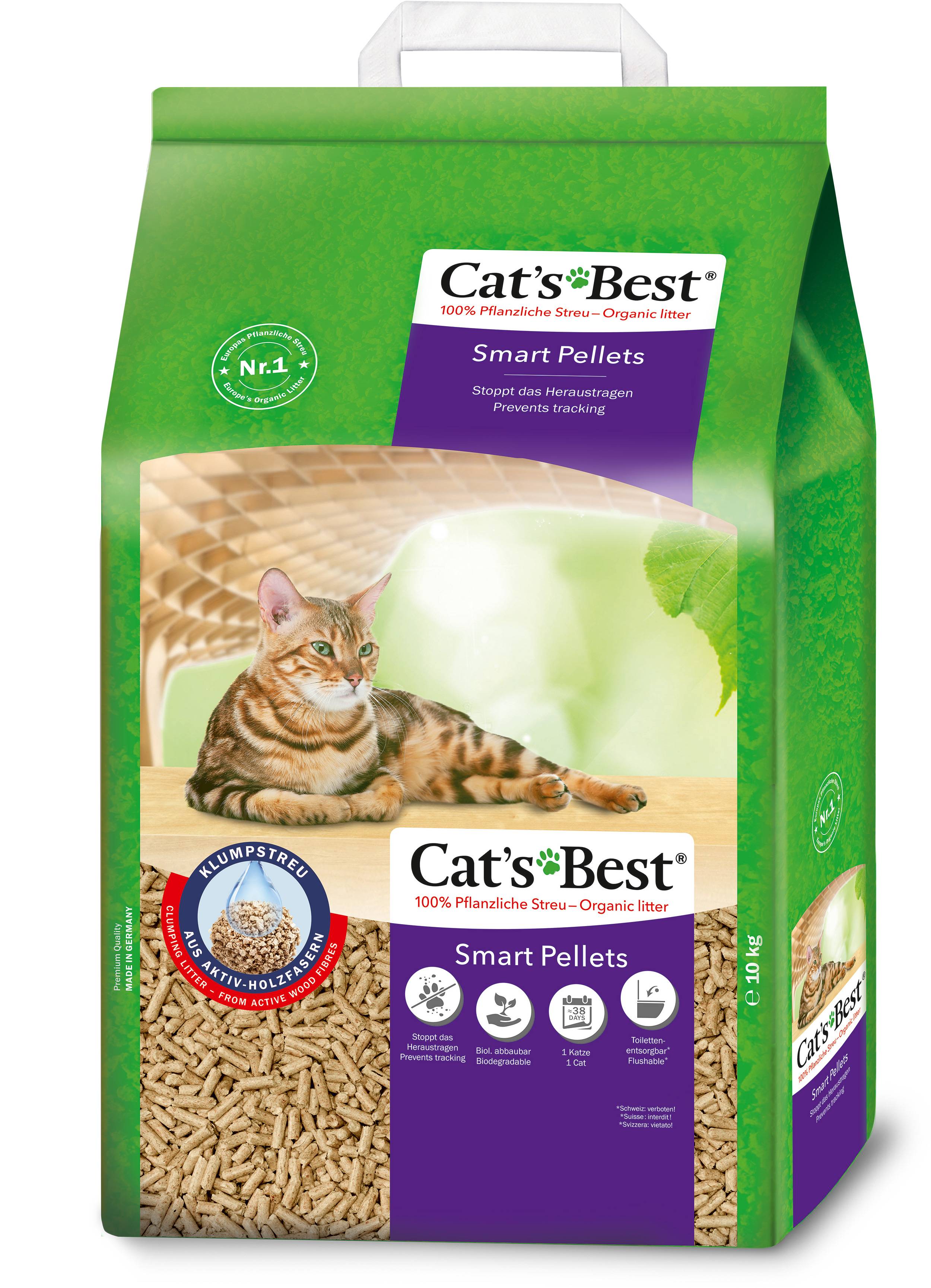 Cat's Best - Litière pour chat Smart Pellets 20 L / 10 kg - CAT'S BEST - Imagen 1