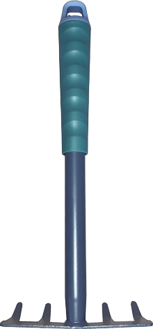 Ecloz - Rastrillo para flores 30 cm, en acero verde tropical - ECLOZ - Imagen 1