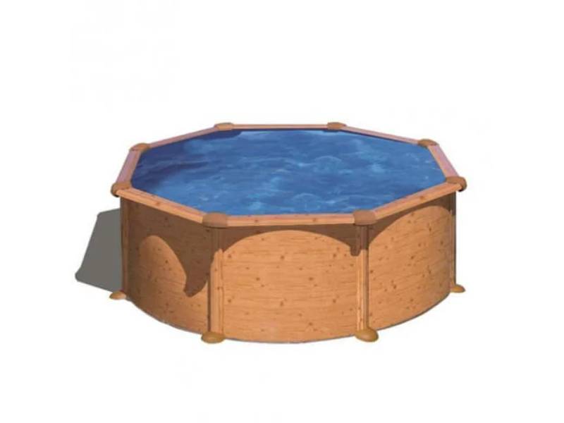 Gré - Piscine hors-sol acier aspect bois ronde Ø 3,20 m H 1,22 m modèle Sicilia - GRE - Image 9
