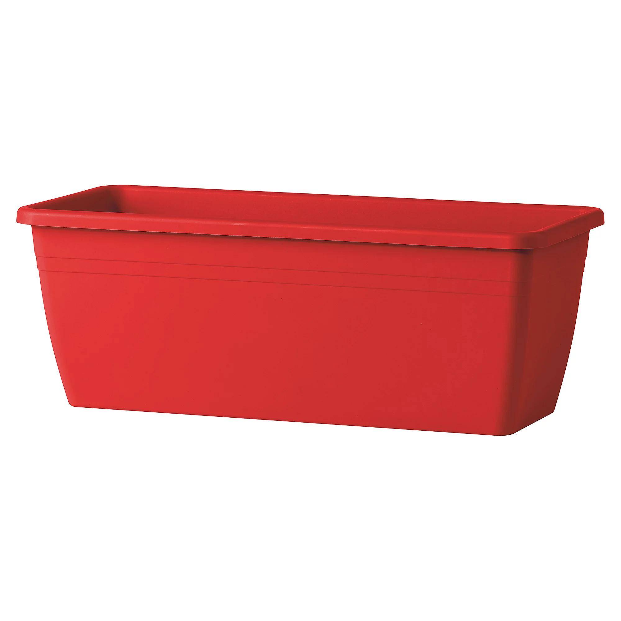 Jardinera Day R plástico rojo L.50 cm H.14.5 cm P.14.5 cm - Deroma - Imagen 1