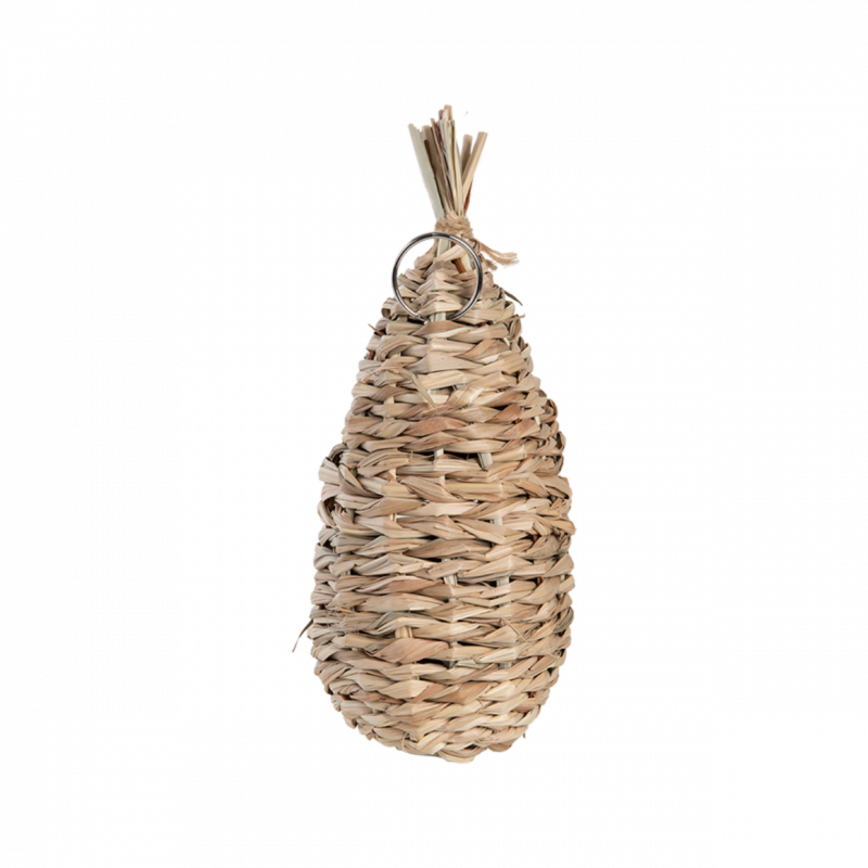 Nichoir Poche Paille Beige 10,3 x 9,8 x 24,3 cm - Imagen 4