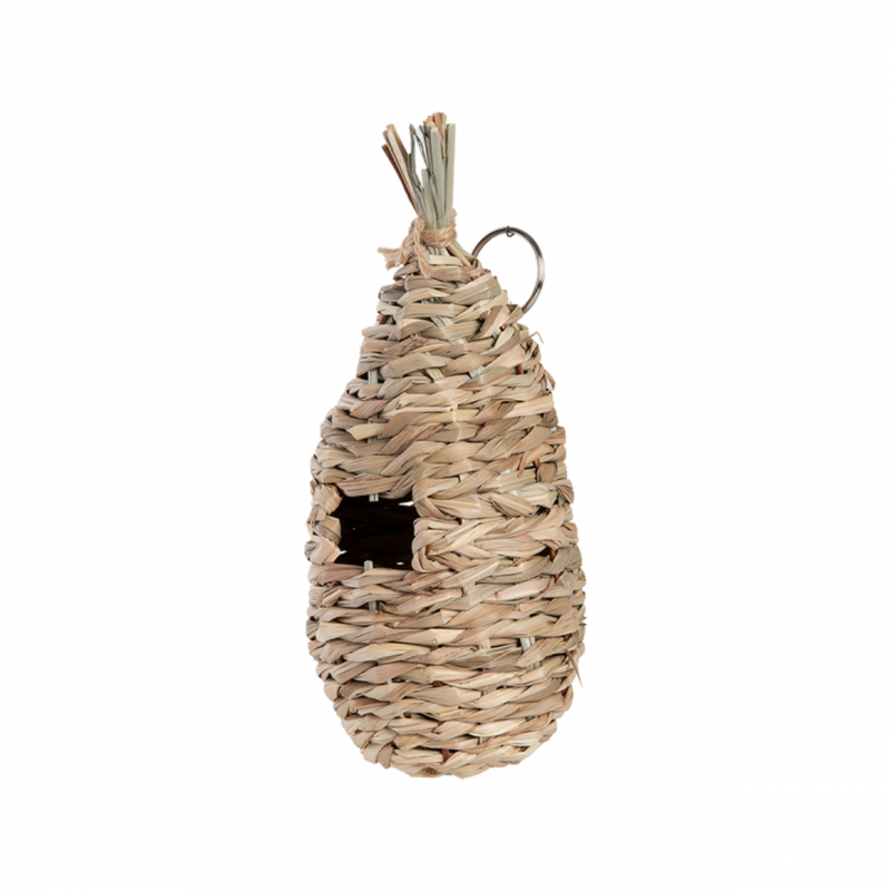 Nichoir Poche Paille Beige 10,3 x 9,8 x 24,3 cm