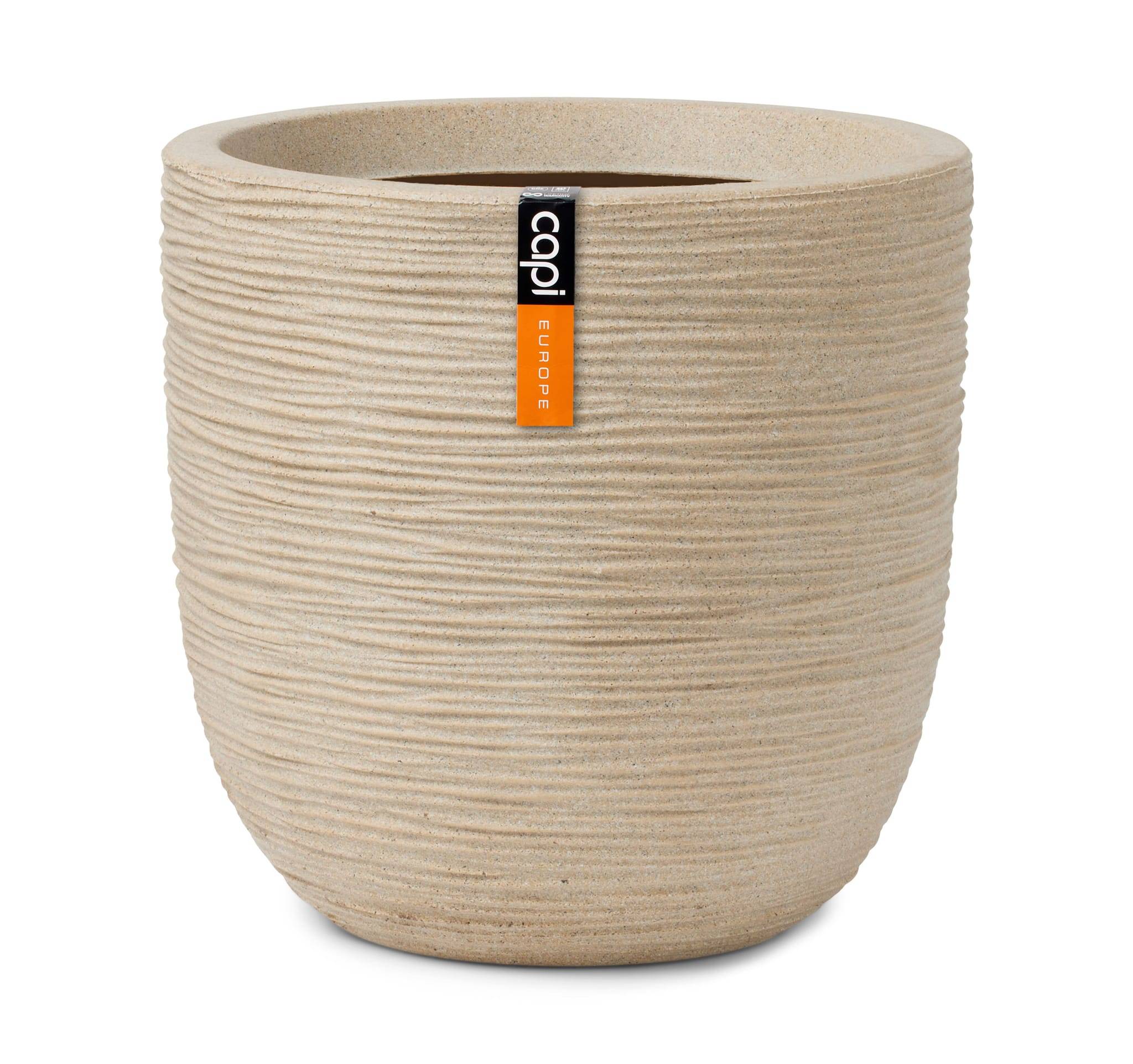 Jardinière Waste Rib Polyéthylène Beige Ø 43 cm H 41 cm – CAPI