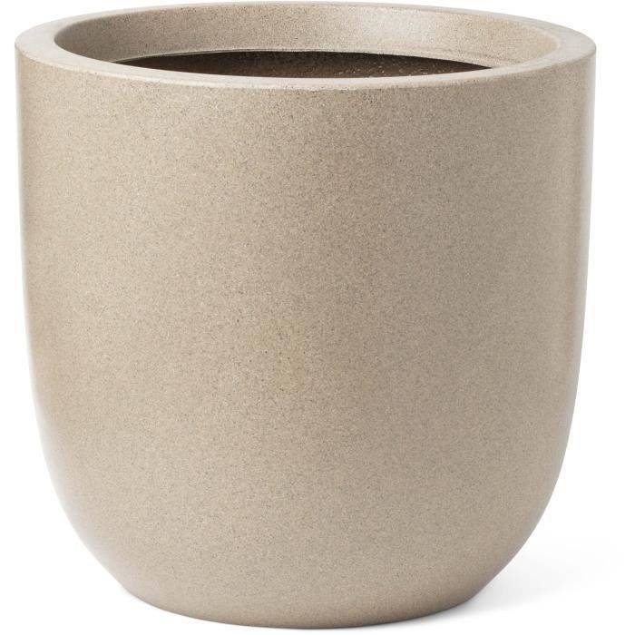 Pot de fleur Waste Smooth polyéthylène beige terrazzo Ø43 H.41 cm - Capi - Imagen 5