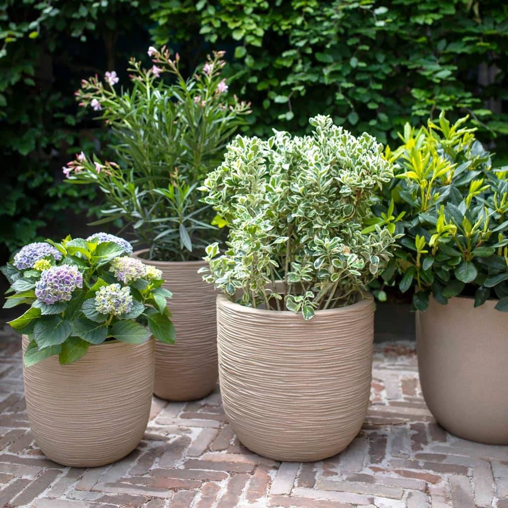 Pot de fleur Waste Smooth polyéthylène beige terrazzo Ø43 H.41 cm - Capi - Imagen 3