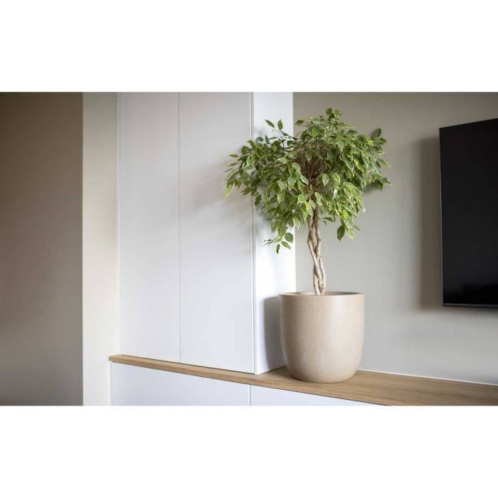 Pot de fleur Waste Smooth polyéthylène beige terrazzo Ø43 H.41 cm - Capi - Imagen 7