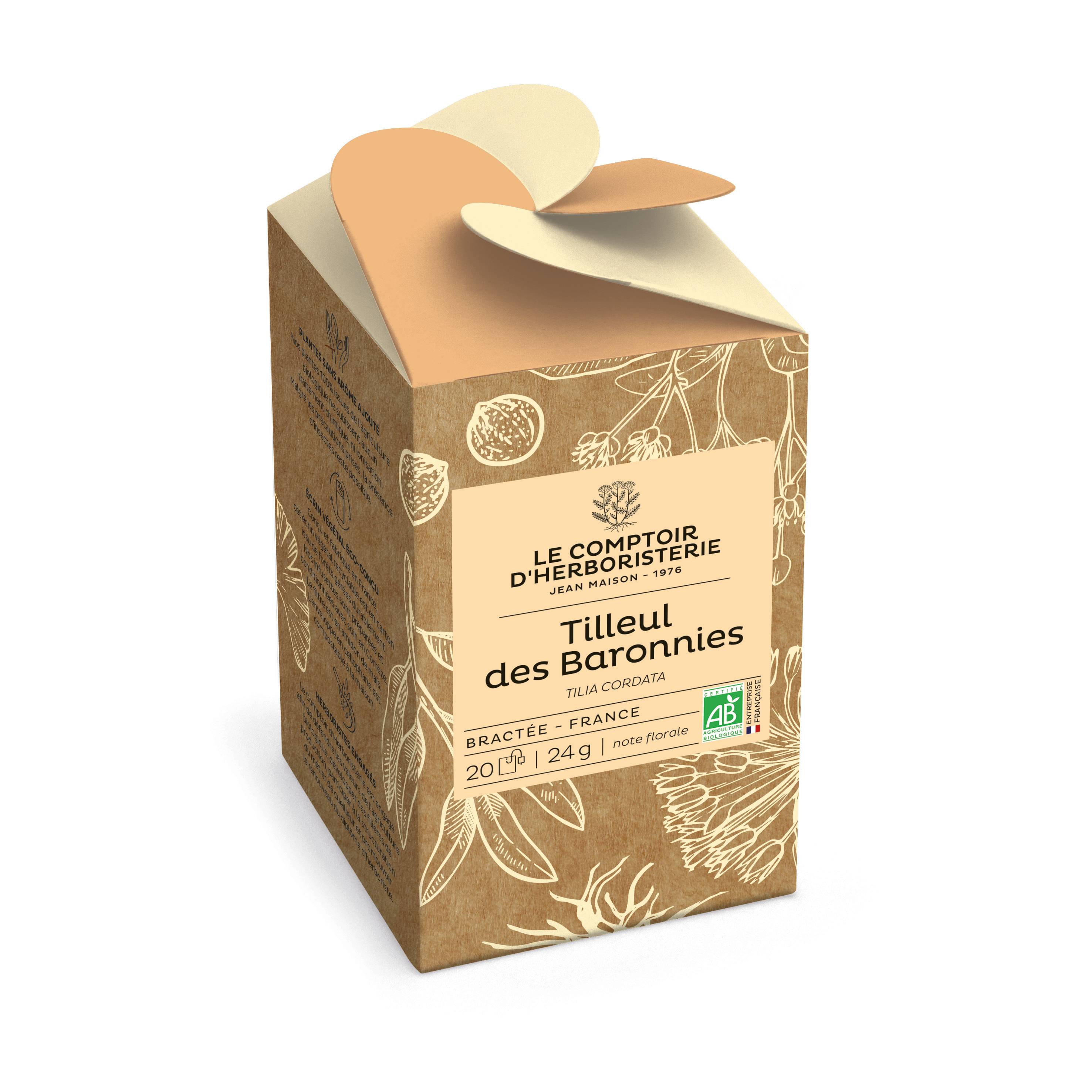 Le Comptoir D'Herboristerie - Tisane infusette Tilleul des Baronnies bractée (x20) 24 g - Le Comptoir d'Herboristerie