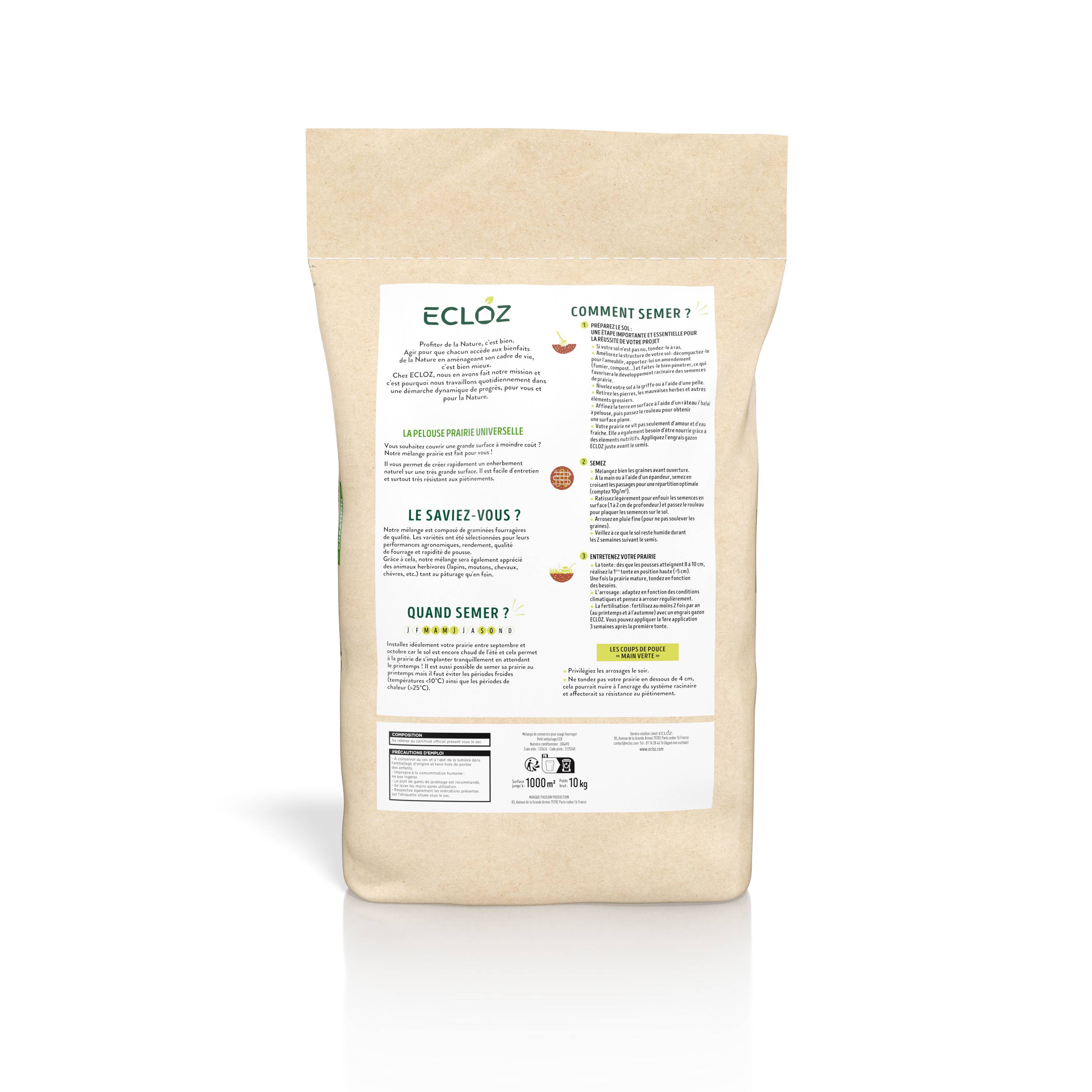 Ecloz - Semences de gazon - Prairie universelle 10 kg - ECLOZ - Image 8