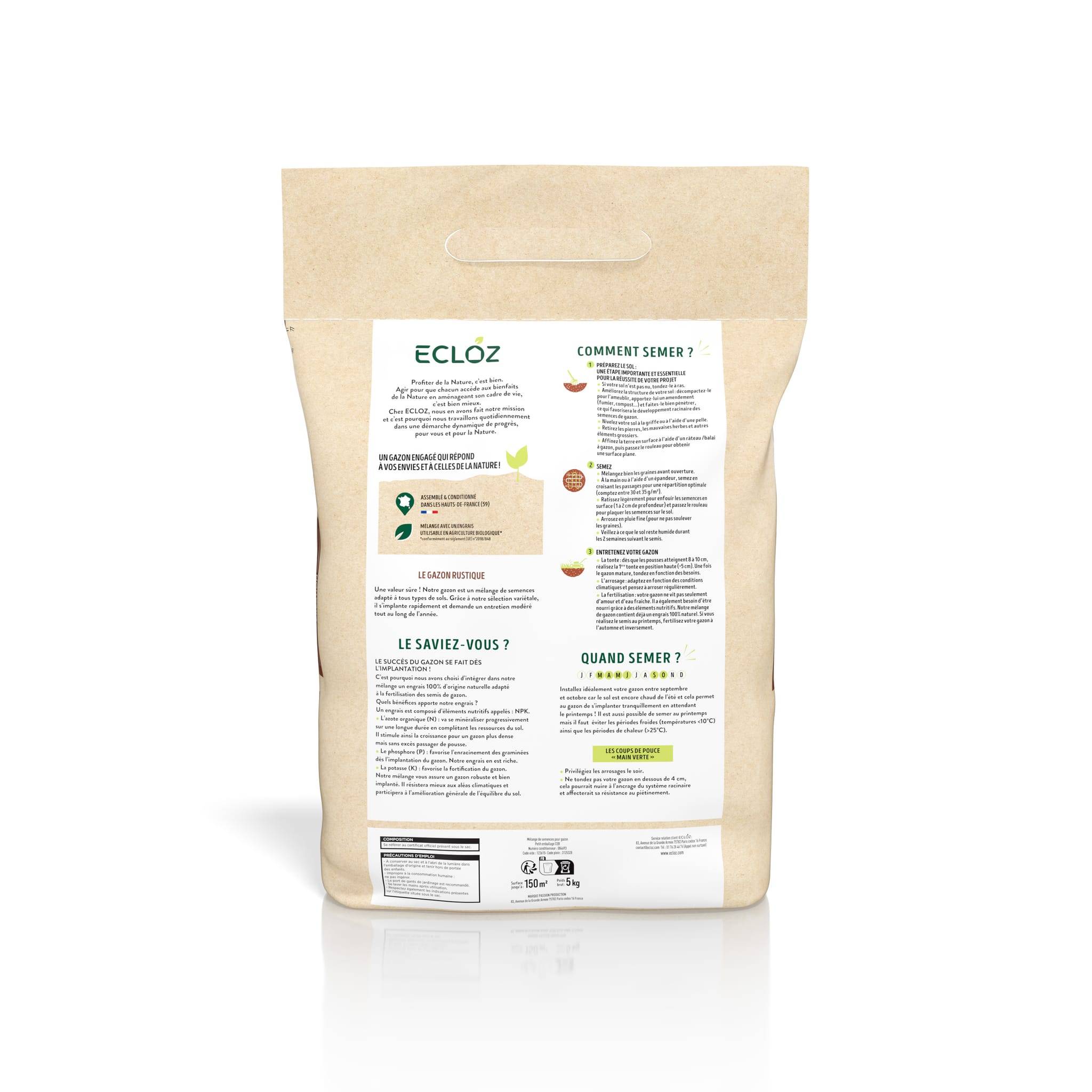 Ecloz - Gazon rustique 5 kg - Image 2