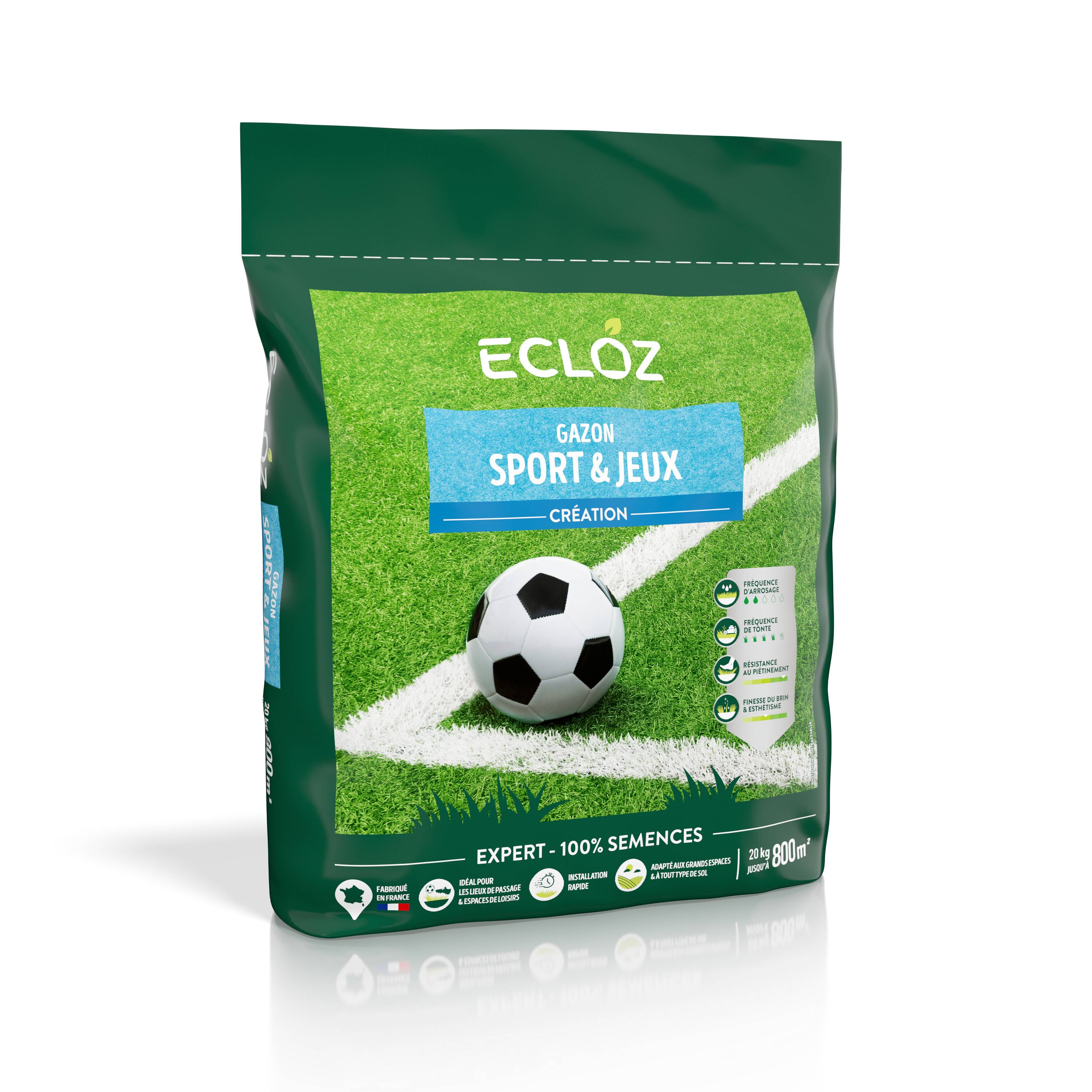 Ecloz - Semences de gazon - Sport & jeux EXPERT 20 kg - ECLOZ - Imagen 1