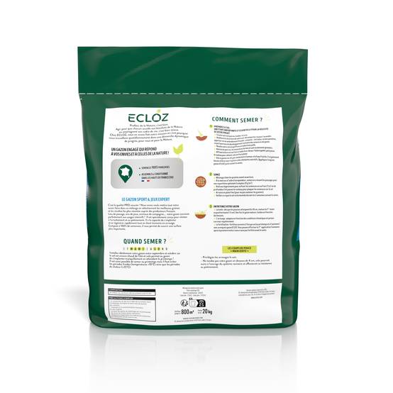 Ecloz - Semences de gazon - Sport & jeux EXPERT 20 kg - ECLOZ - Imagen 2