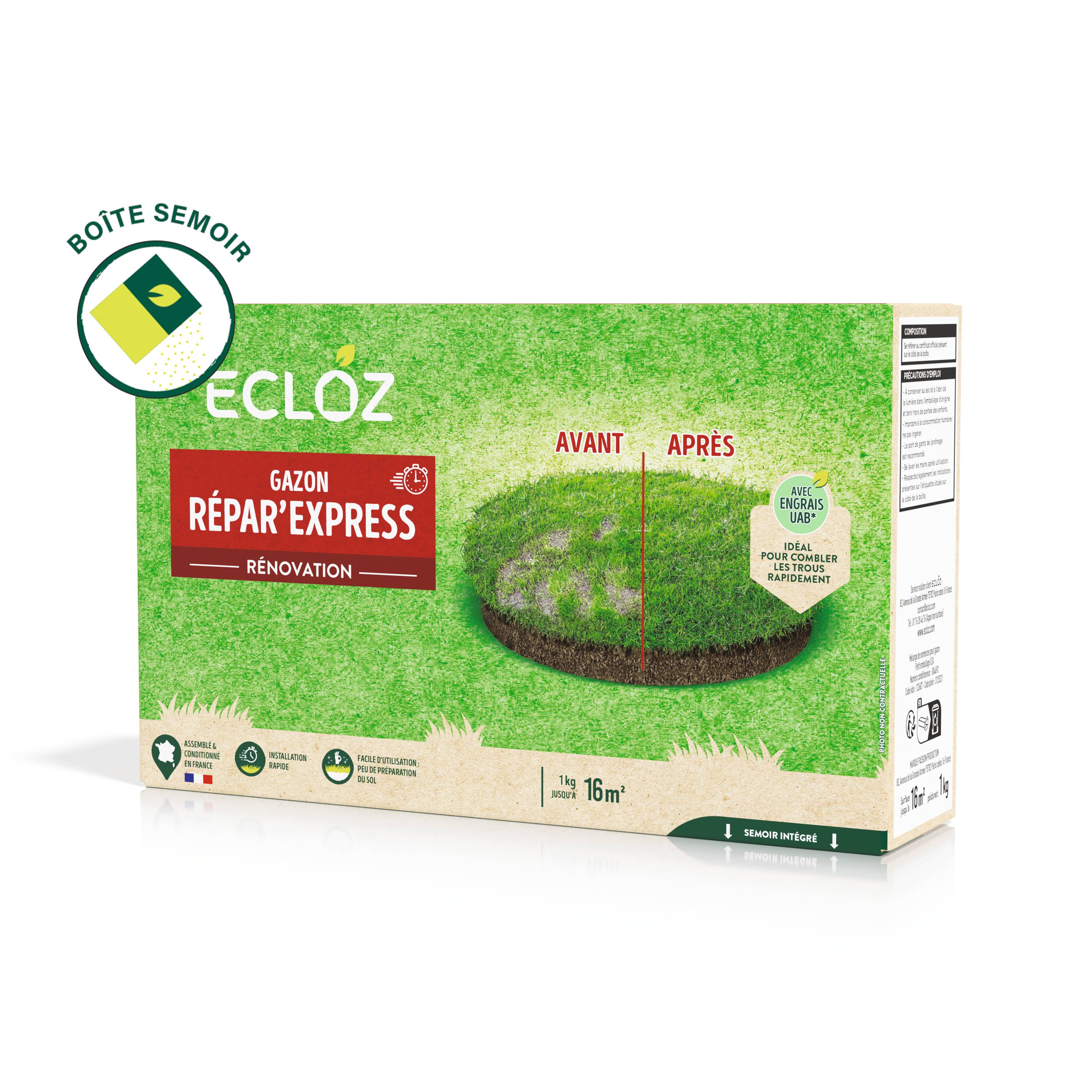 Ecloz - Semences de gazon - Répar'express 1 kg - ECLOZ - Image 1