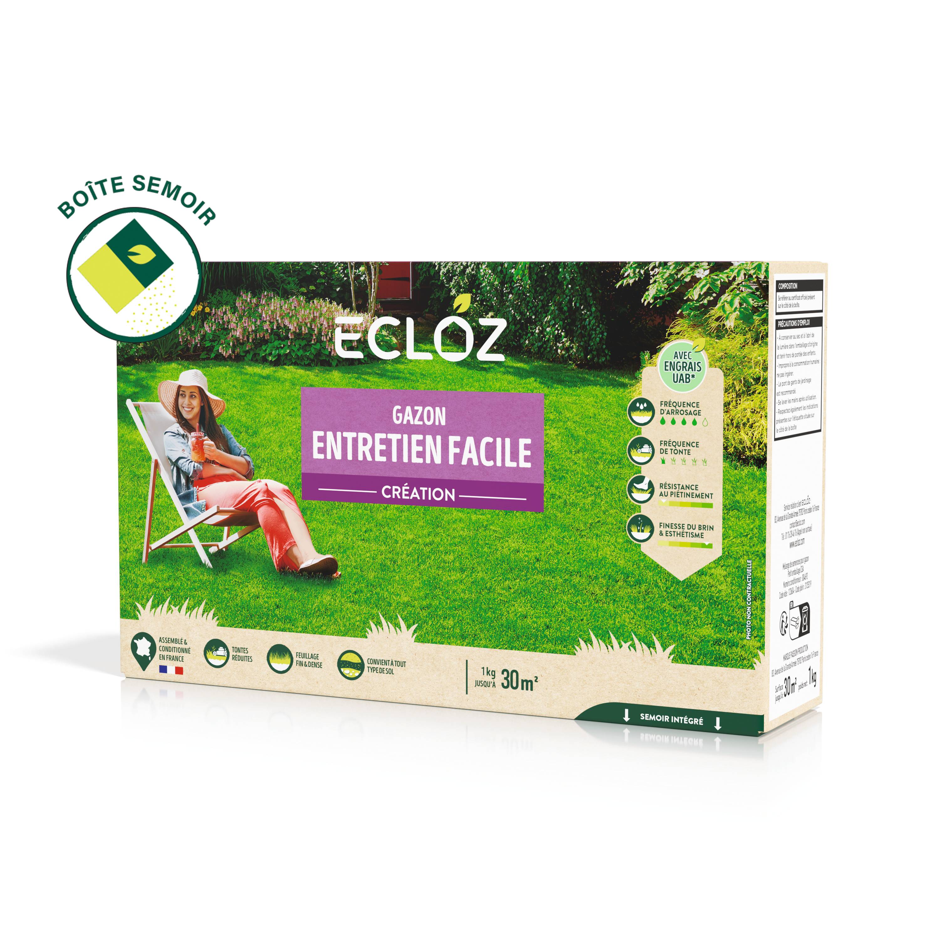 Ecloz - Semences de gazon - Entretien facile 1 kg - ECLOZ