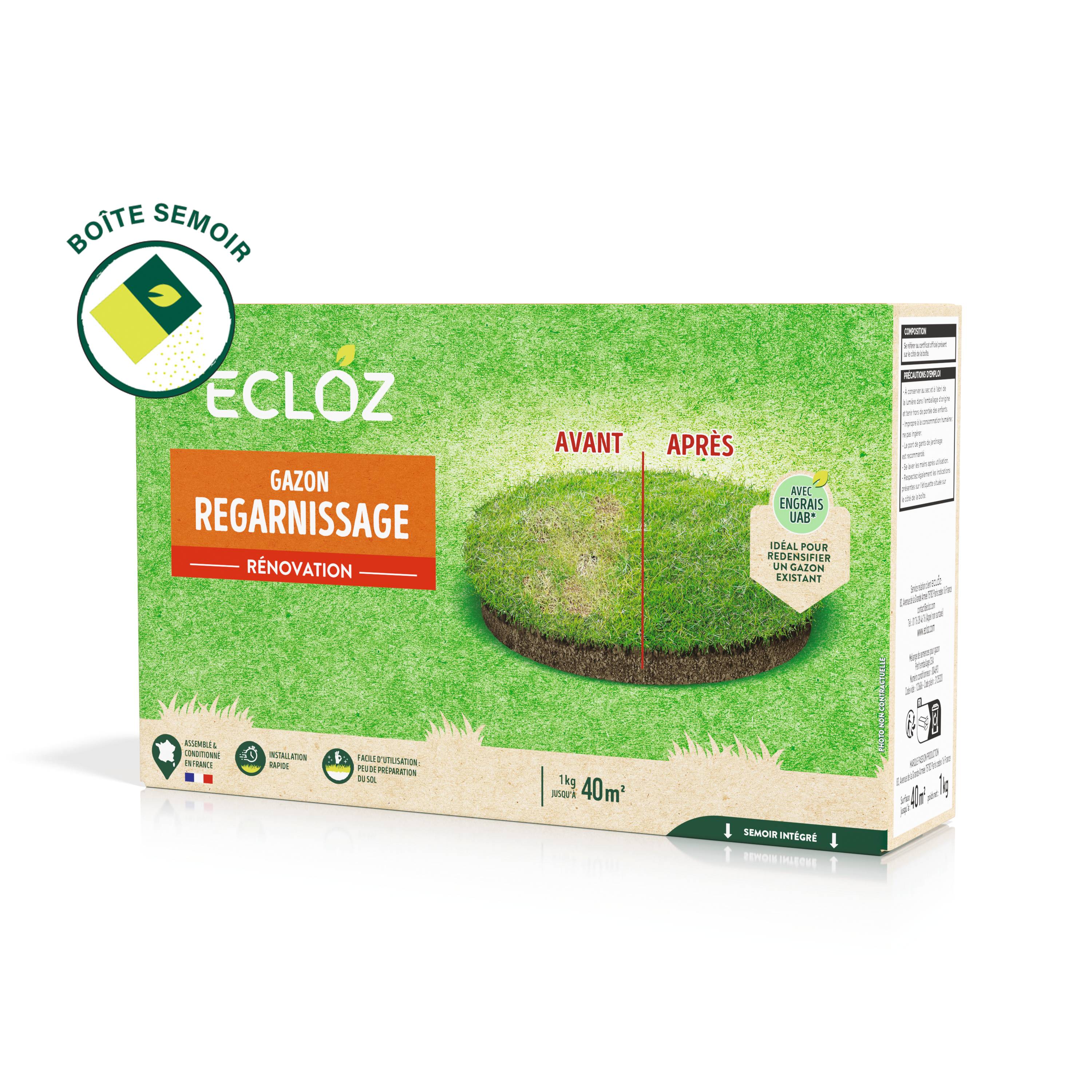 Ecloz - Semences de gazon - Regarnissage 1 kg - ECLOZ