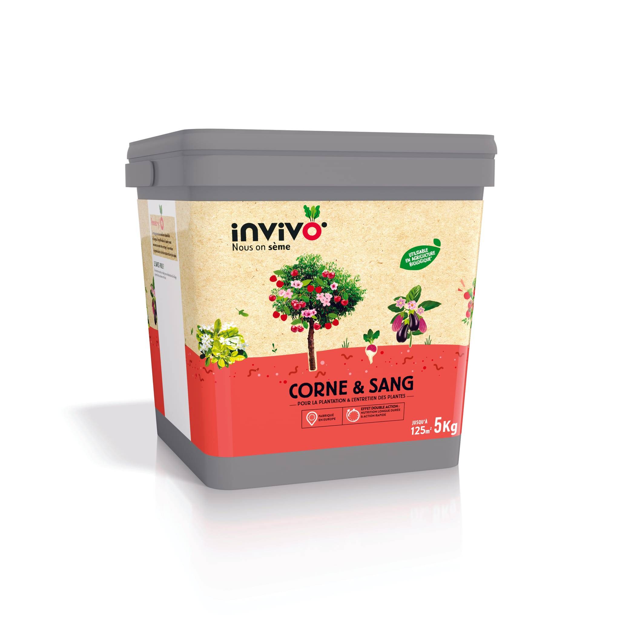 Invivo Nous On Sème - Fertilizante Cuerno & Sangre Cubo 5kg - INVIVO Nosotros sembramos - Imagen 3