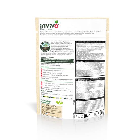 Invivo Nous On Sème - Engrais Fraisiers & Petits fruits 500 g - INVIVO Nous on sème - Image 2