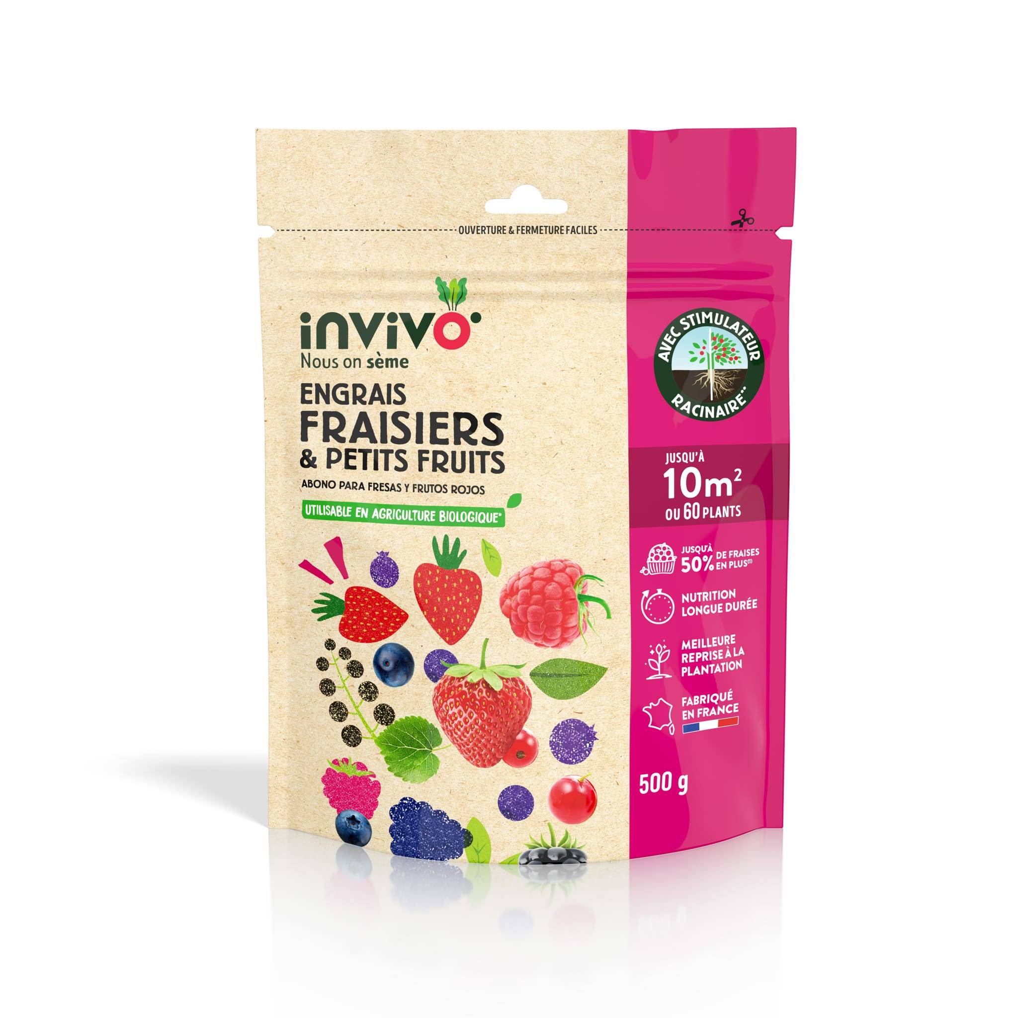 Invivo Nous On Sème - Engrais Fraisiers & Petits fruits 500 g - INVIVO Nous on sème - Image 1