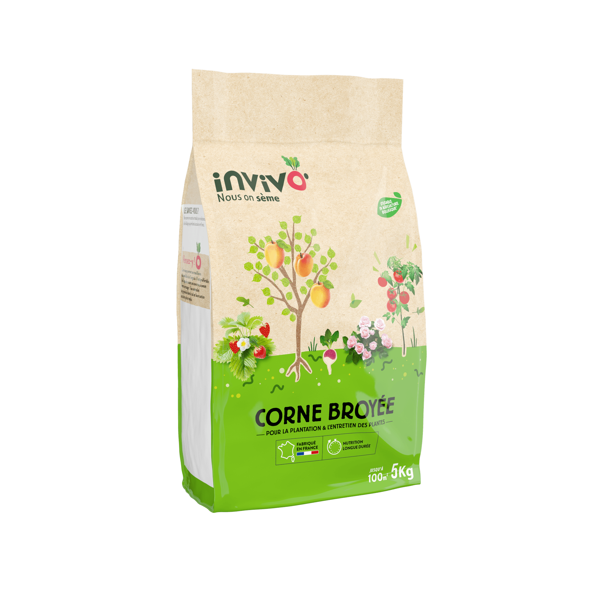 Invivo Nous On Sème - Engrais Corne broyée Sac 5kg - INVIVO Nous on sème