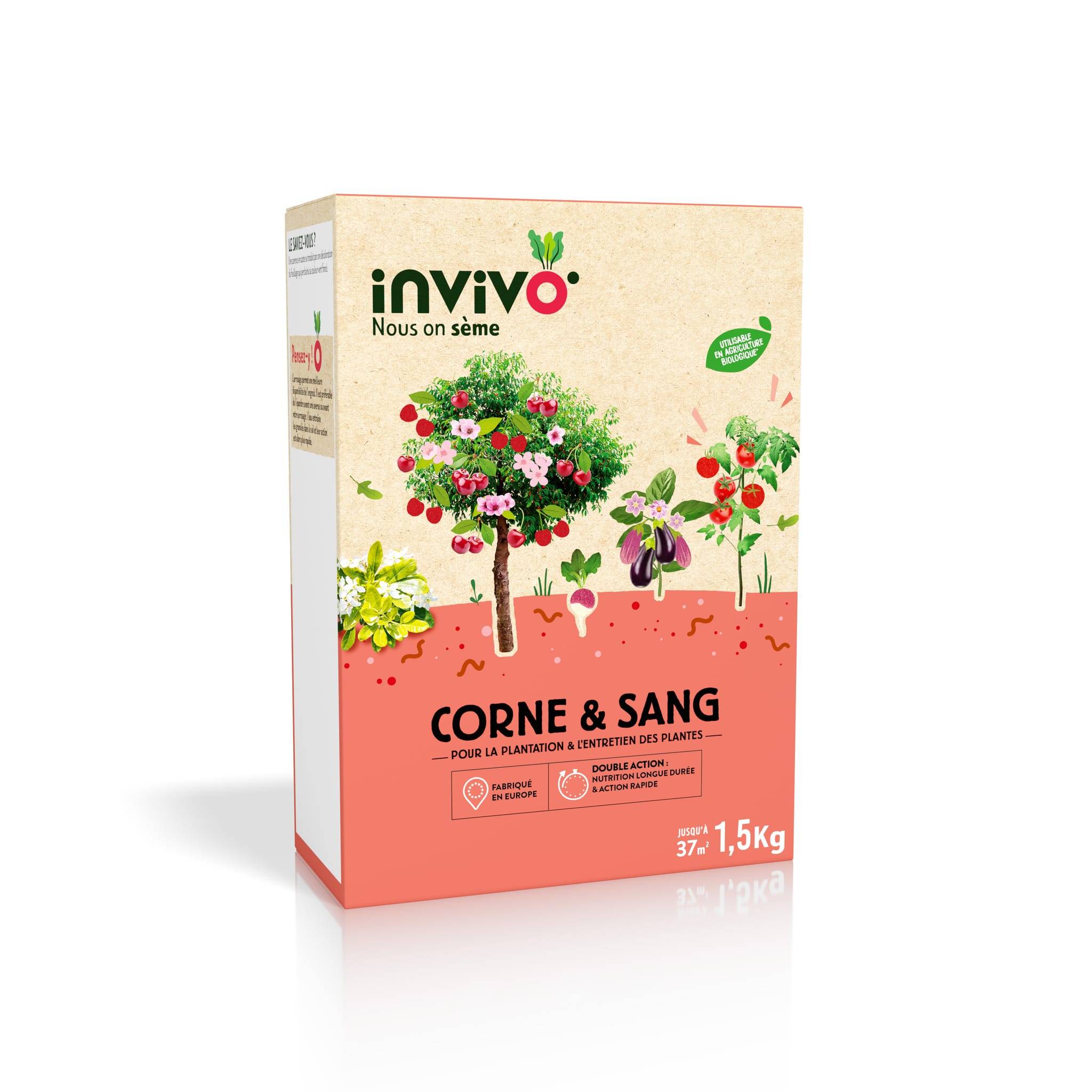 Invivo Nous On Sème - Fertilizante Cuerno & Sangre Caja 1,5kg - INVIVO Nosotros sembramos