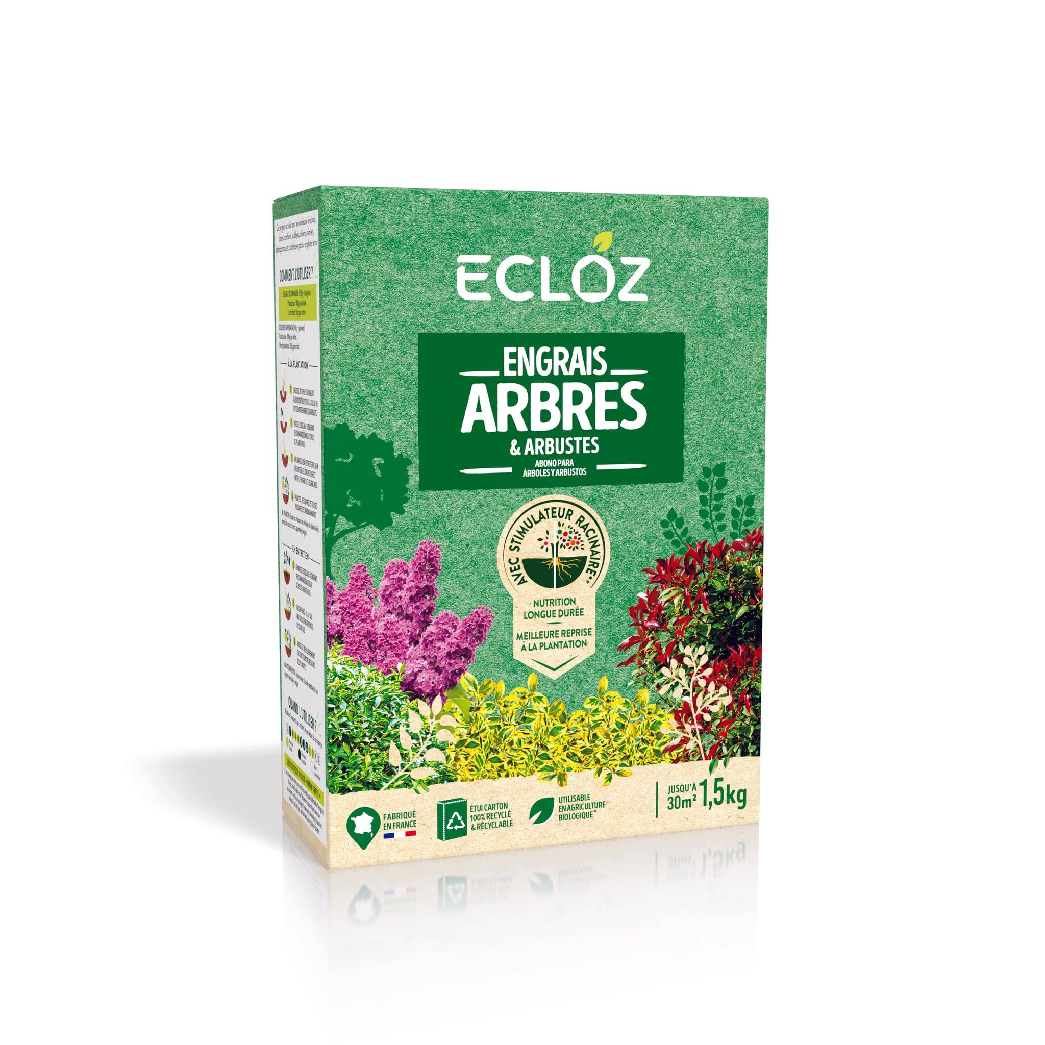 Ecloz - Engrais Arbres & Arbustes boîte 1,5 kg - ECLOZ - Image 1