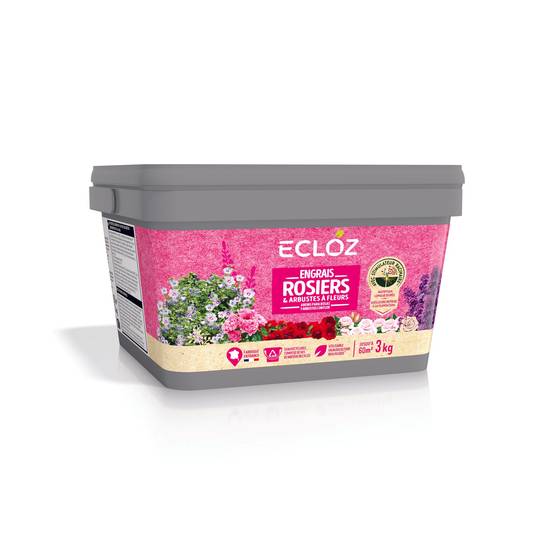 Ecloz - Engrais Rosiers & Arbustes à fleurs Seau 3kg - ECLOZ - Image 3