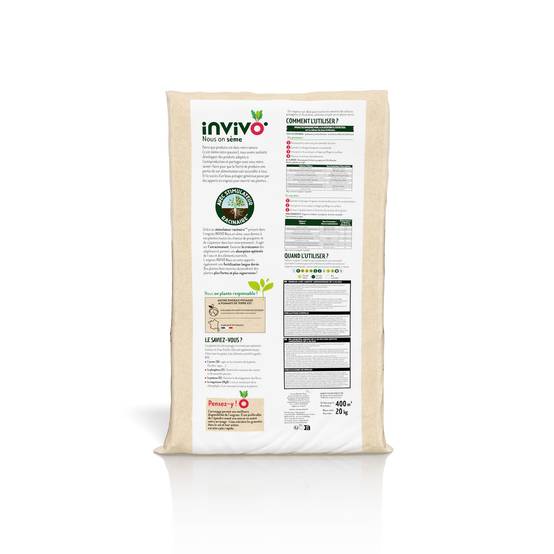 Invivo Nous On Sème - Engrais Potager et Pommes de terre Sac 20kg - INVIVO Nous on sème - Image 2