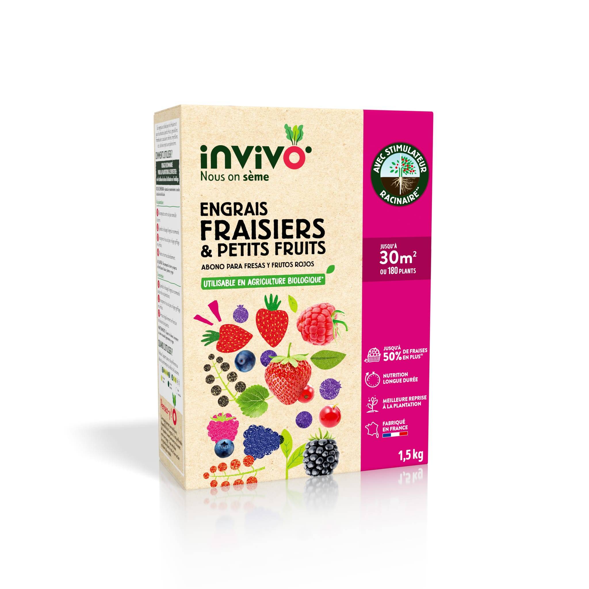 Invivo Nous On Sème - Engrais Fraisiers & Petits fruits 1,5kg - INVIVO Nous on sème - Image 1