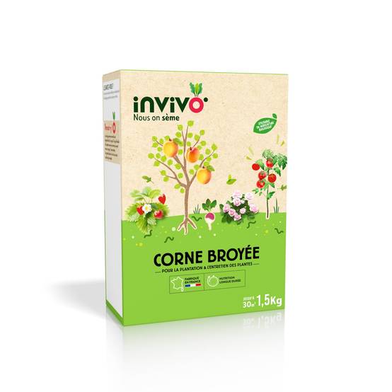 Invivo Nous On Sème - Engrais Corne broyée Boîte 1,5kg - INVIVO Nous on sème - Image 1