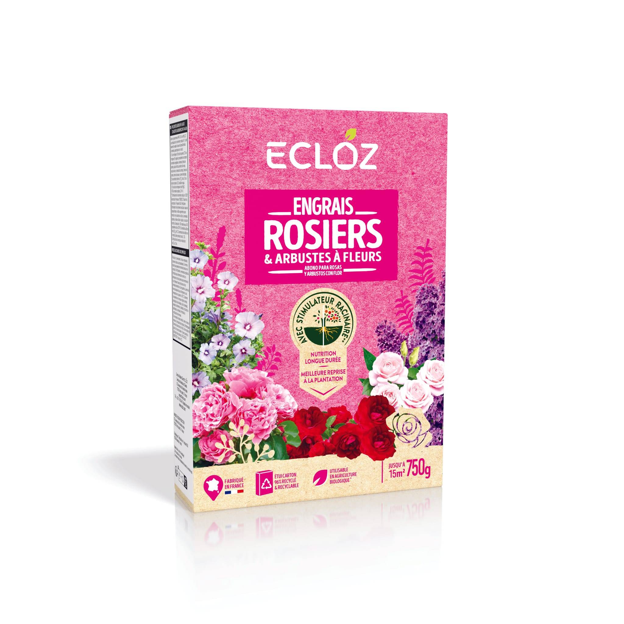 Ecloz - Engrais Rosiers & Arbustes à fleurs boîte 750 g - ECLOZ - Image 1