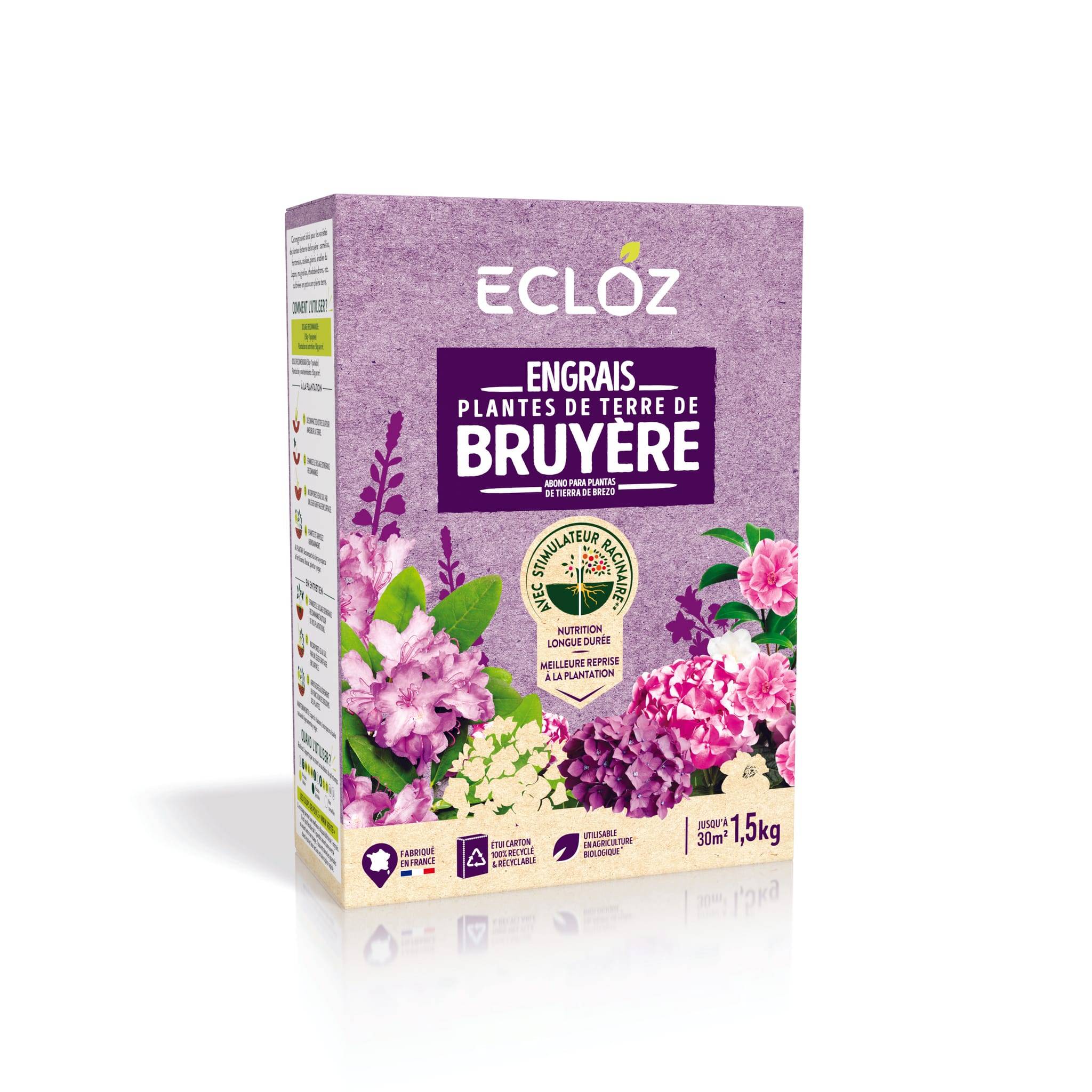 Ecloz - Engrais Plantes de terre de bruyère Boîte 1,5kg - ECLOZ - Image 1