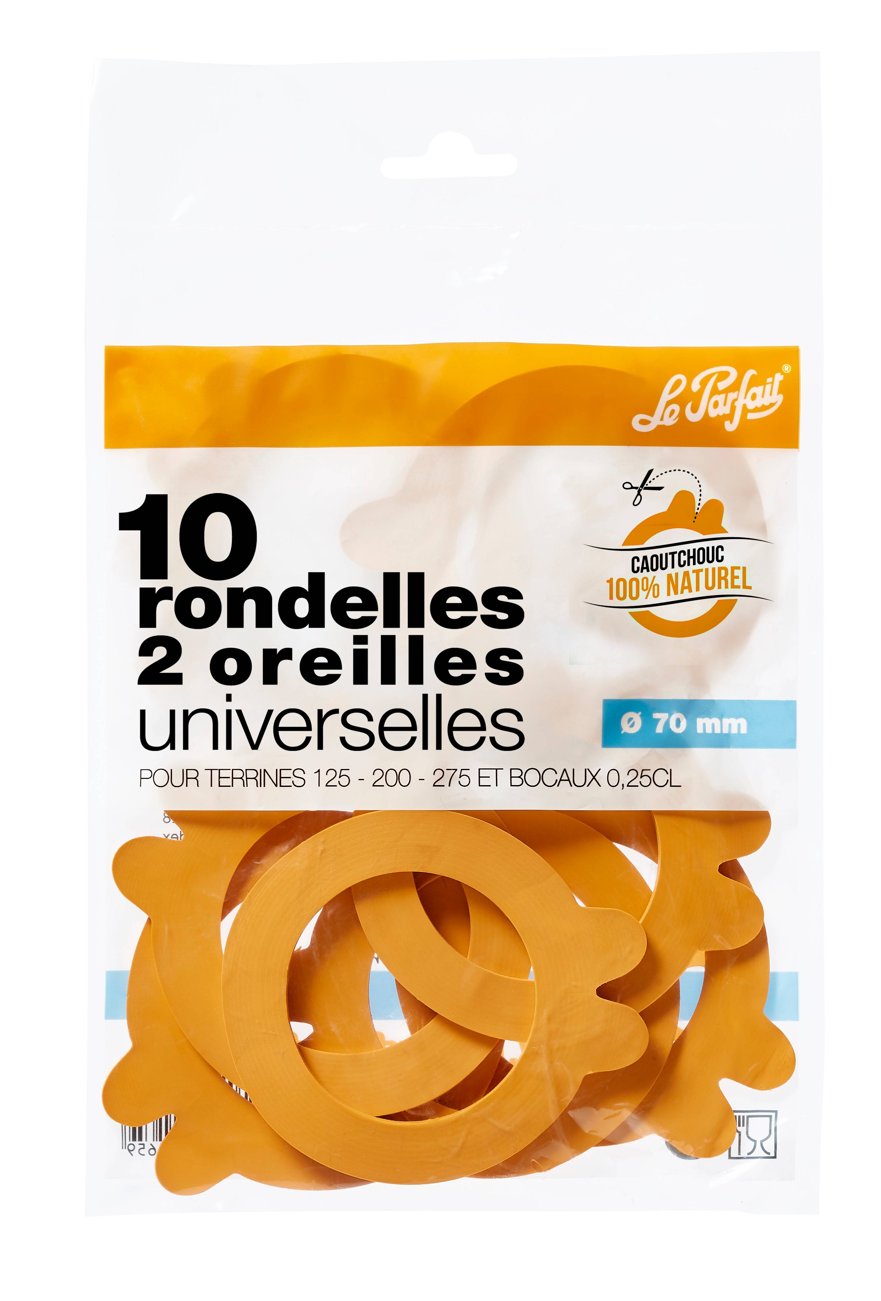 Le Parfait - Rondelles universelles 2 oreilles Ø70 mm x10 - Le Parfait®