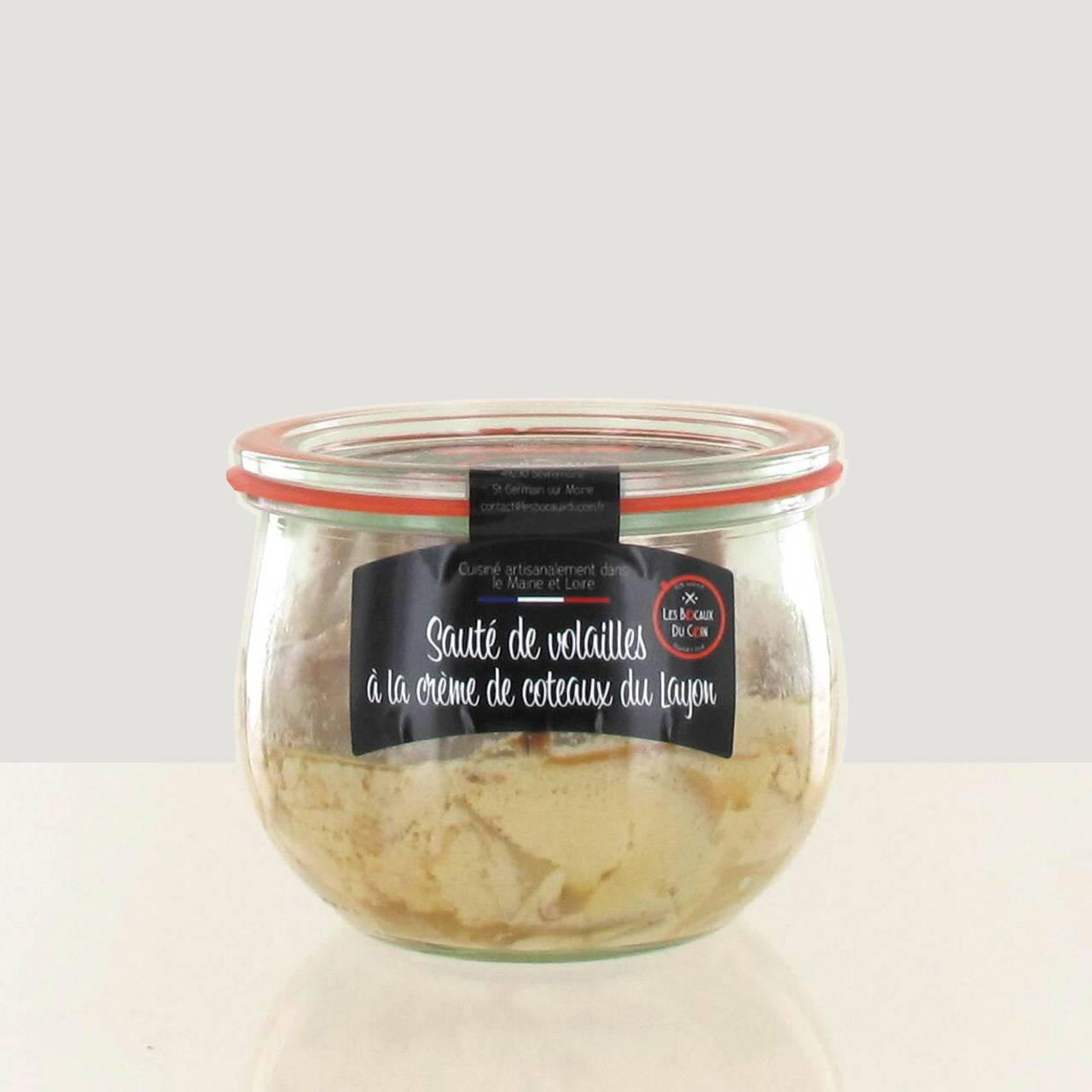PLAT CUISINÉ ARTISANAL SAUTE VOLAILLE CREME COTEAUX DU LAYON 370G