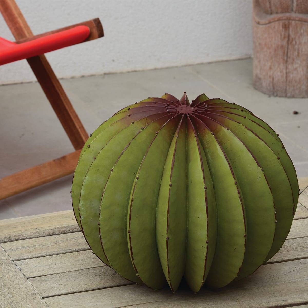 Cactus oursin Décoration Métal Galva Ø 30 cm – DECORIALE - Image 2