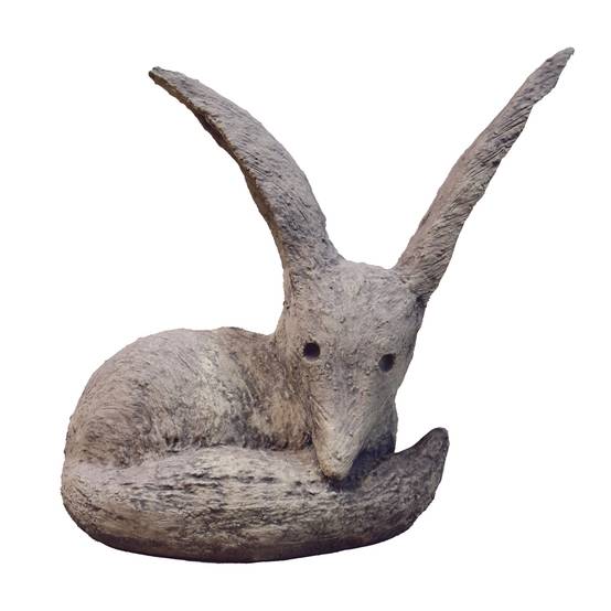 Statue Renard Pierre Reconstituée H 50 cm - DECORIALE - Image 1