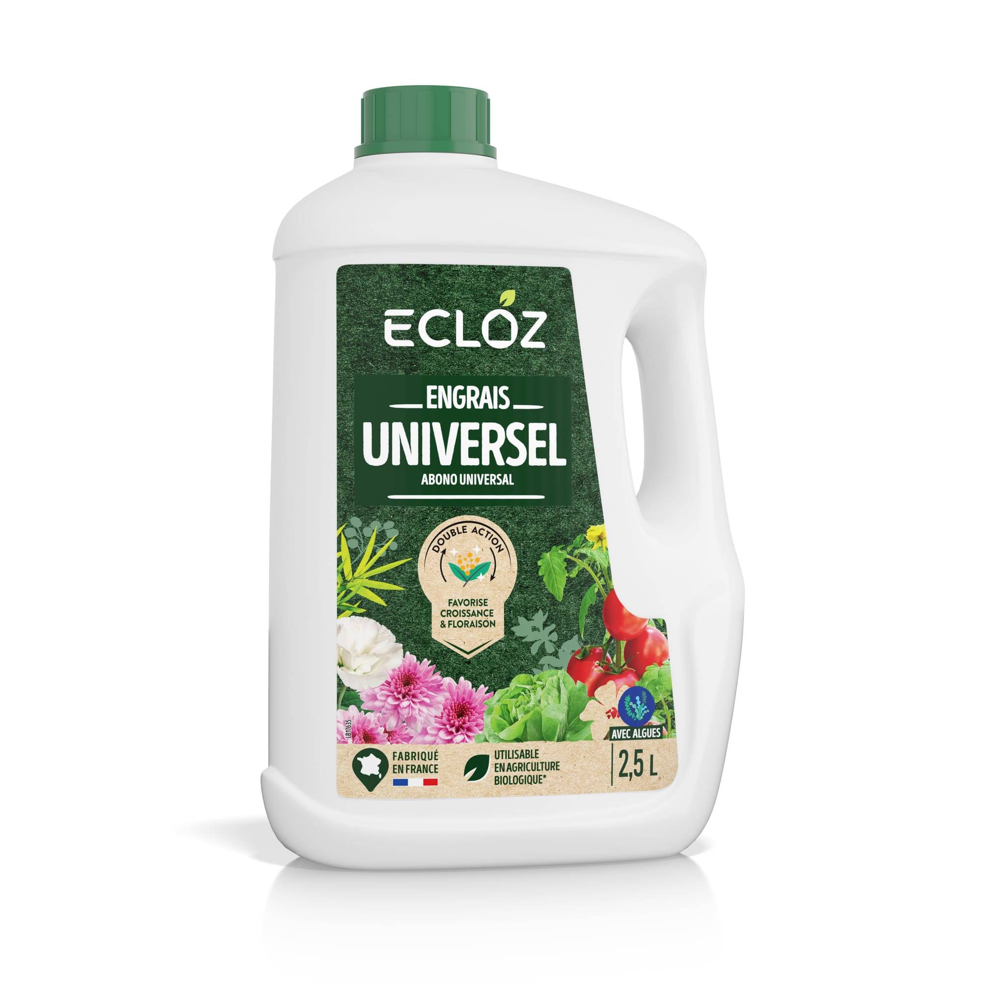 Ecloz - Fertilizante universal doble acción 2.5L - ECLOZ