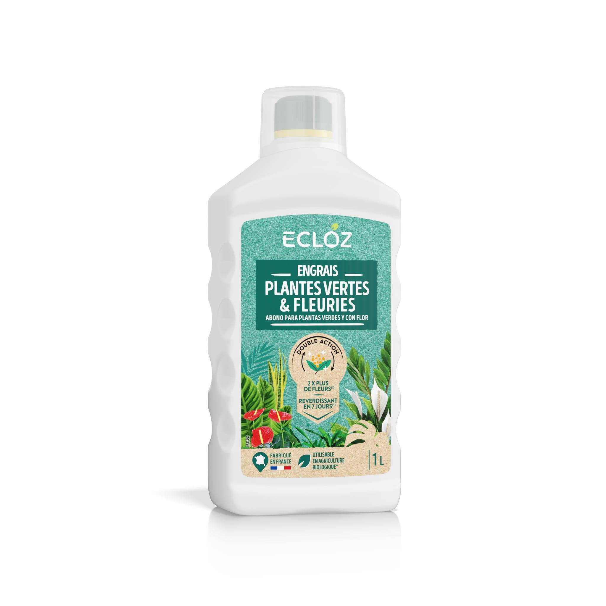 Ecloz - Engrais pour plantes vertes et fleuries 1L - ECLOZ