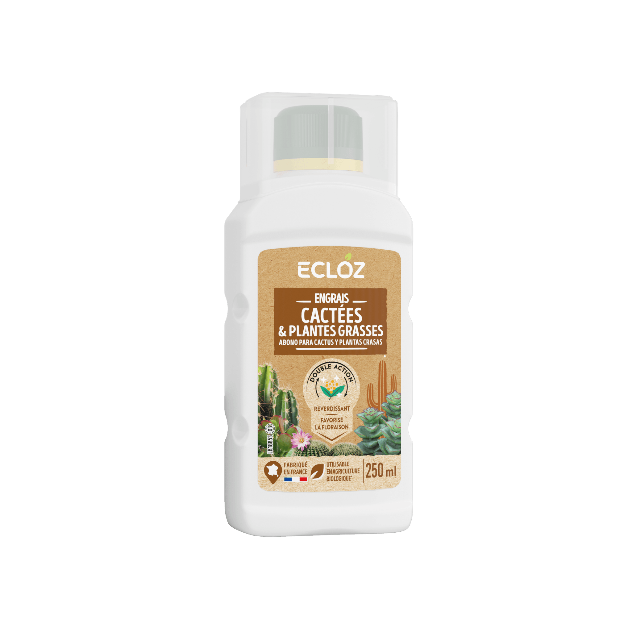 Ecloz - Engrais pour cactées et plantes grasses 250ml - ECLOZ