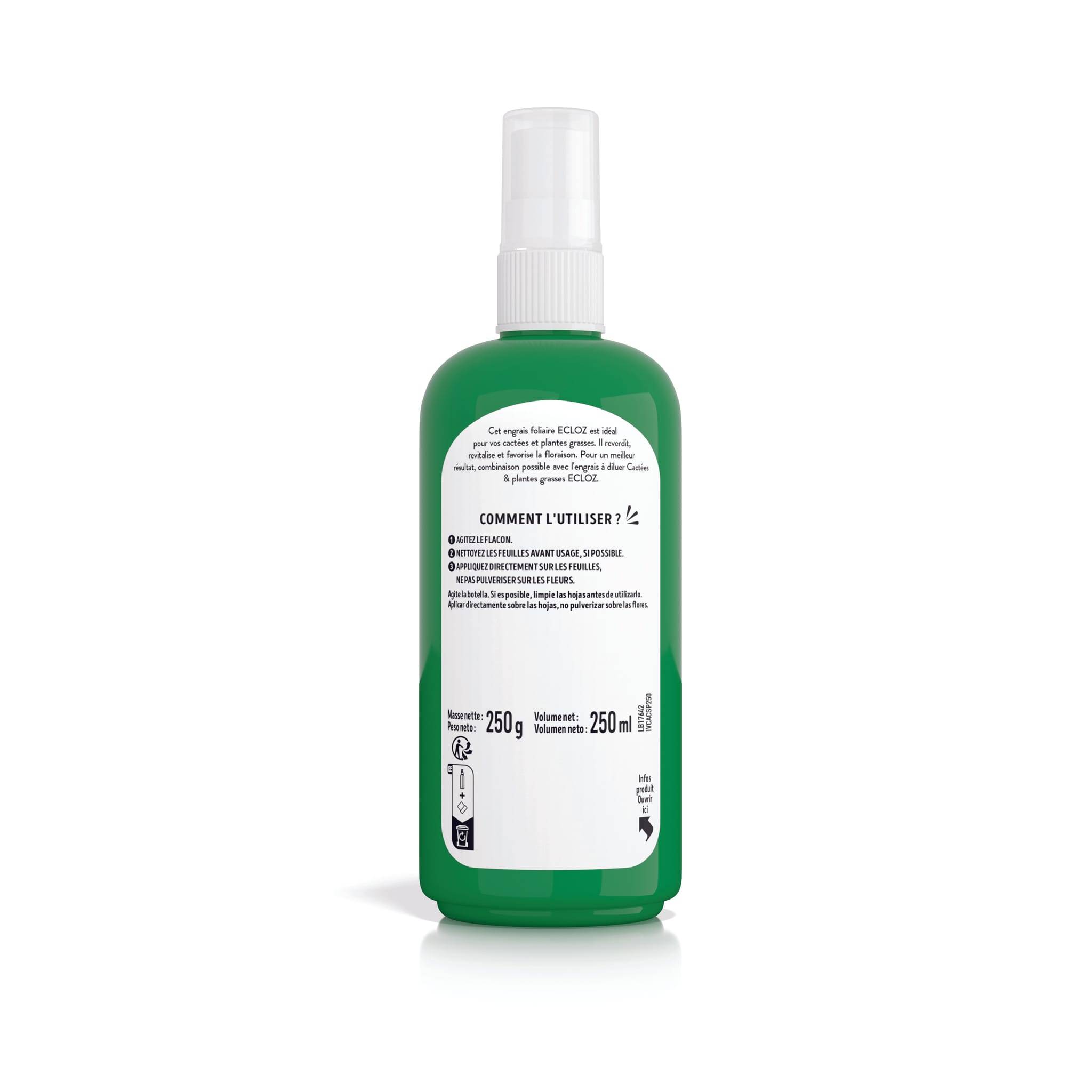 Ecloz - Fertilizante para cactus y plantas suculentas spray 250ml - ECLOZ - Imagen 2