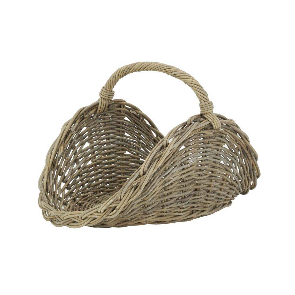 Panier à bûches poelet gris L.58 cm l.41 cm H.26 cm - Aubry gaspard - Imagen 3