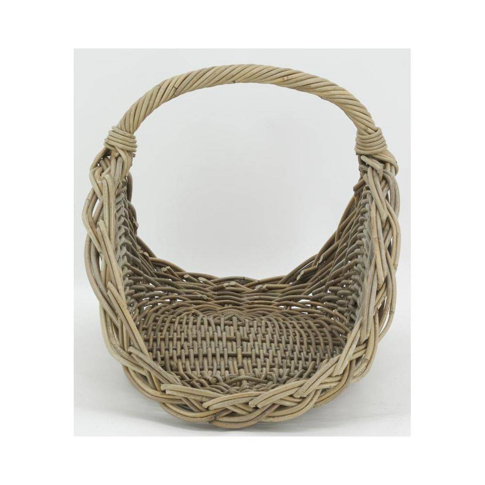 Panier à bûches poelet gris L.58 cm l.41 cm H.26 cm - Aubry gaspard - Imagen 2