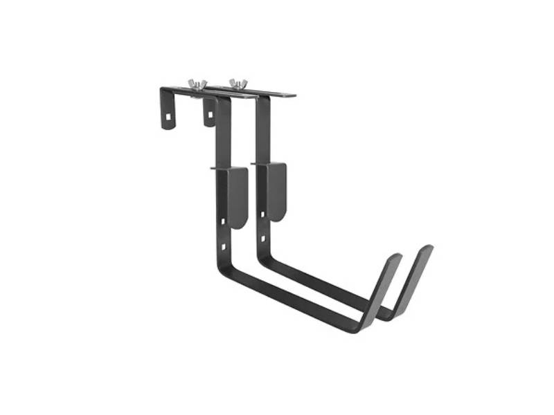 Lot de 2 supports Jardinières Fixations Réglables Acier Époxy Anthracite 18 cm – - Image 1