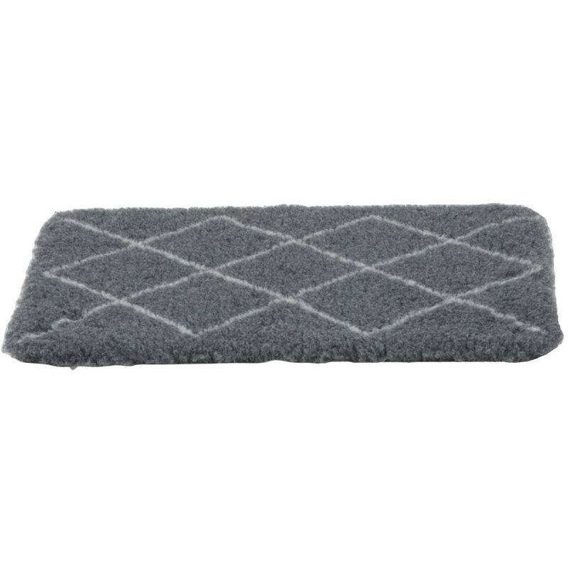 Tapis isolant berbère en polyester recyclé gris L.95 cm l.75 cm H.3 cm - Zolux