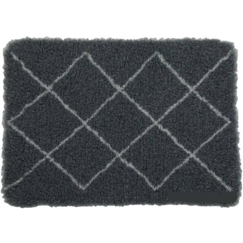 Tapis isolant berbère en polyester recyclé gris L.95 cm l.75 cm H.3 cm - Zolux - Image 2