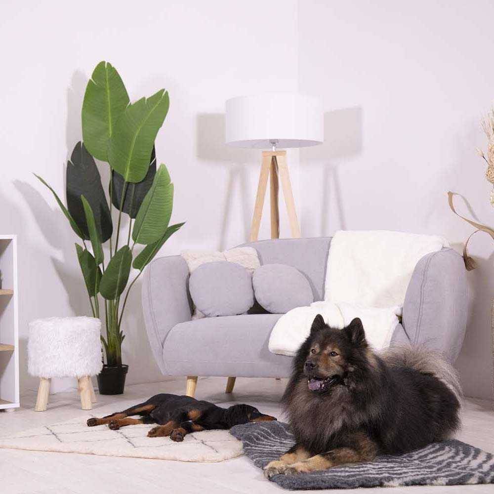 Tapis isolant berbère en polyester recyclé gris L.95 cm l.75 cm H.3 cm - Zolux - Image 4
