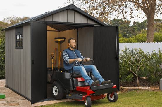 Abri de jardin résine anthracite avec plancher 6,6m² Brossium Keter - Image 9