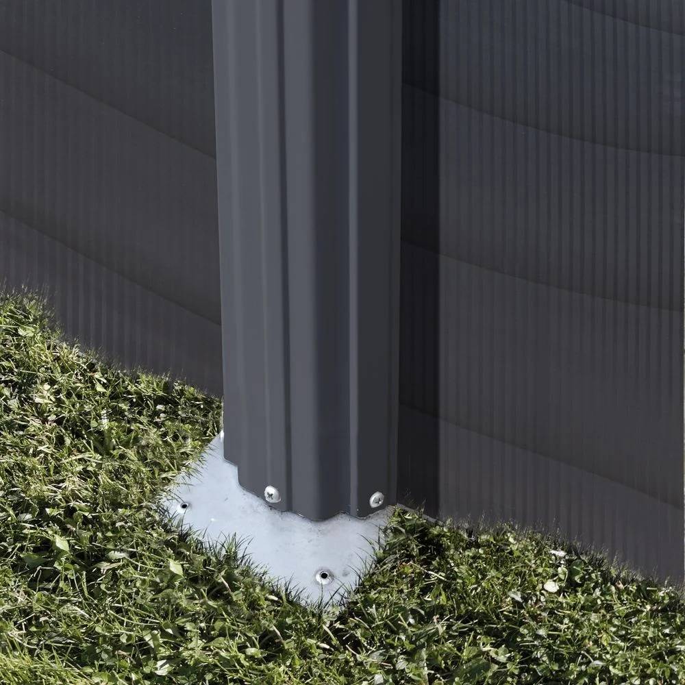 Gré - Piscine hors-sol acier gris anthracite 6,34 x 3,99 x H 1,22 m - GRÉ - Image 10