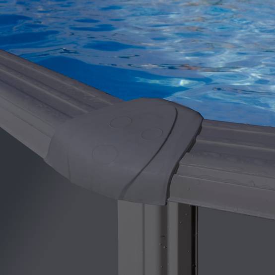 Gré - Piscine ronde acier gris anthracite - GRE - Image 3